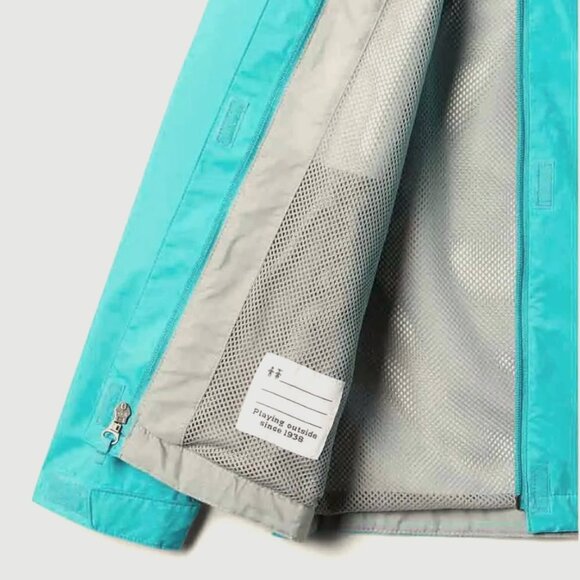NWOT Girls Columbia Arcadia Rain Shell Jacket size XXS aqua "Elsa" blue green - Picture 2 of 5